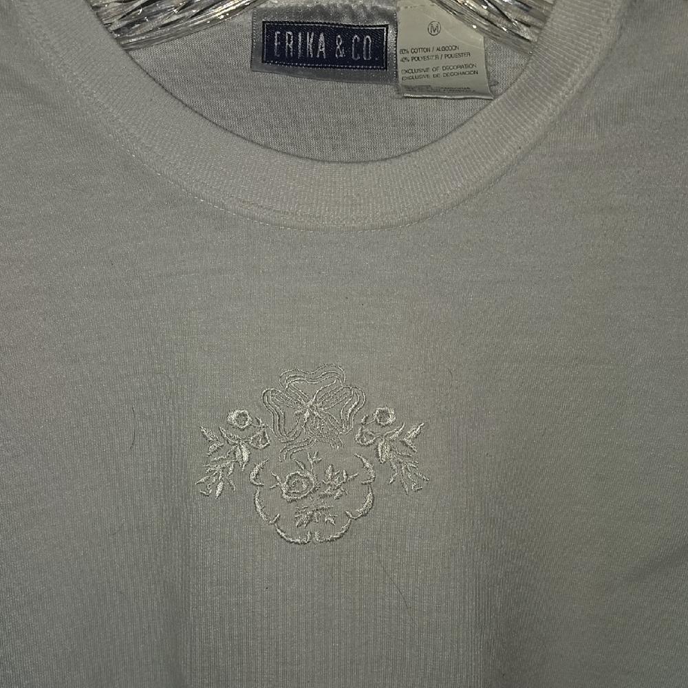 Erika & Co. Gray Embroidered Top
